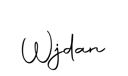 Create a beautiful signature design for name Wjdan. With this signature (Autography-DOLnW) fonts, you can make a handwritten signature for free. Wjdan signature style 10 images and pictures png
