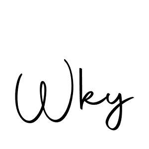 Use a signature maker to create a handwritten signature online. With this signature software, you can design (Autography-DOLnW) your own signature for name Wky. Wky signature style 10 images and pictures png