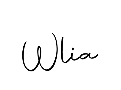 Wlia stylish signature style. Best Handwritten Sign (Autography-DOLnW) for my name. Handwritten Signature Collection Ideas for my name Wlia. Wlia signature style 10 images and pictures png