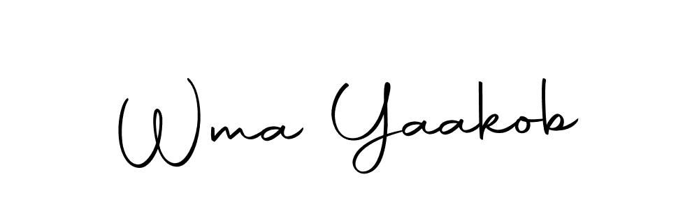 Design your own signature with our free online signature maker. With this signature software, you can create a handwritten (Autography-DOLnW) signature for name Wma Yaakob. Wma Yaakob signature style 10 images and pictures png