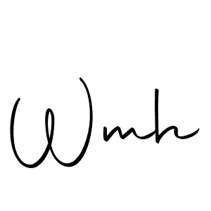 You should practise on your own different ways (Autography-DOLnW) to write your name (Wmh) in signature. don't let someone else do it for you. Wmh signature style 10 images and pictures png