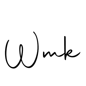 Create a beautiful signature design for name Wmk. With this signature (Autography-DOLnW) fonts, you can make a handwritten signature for free. Wmk signature style 10 images and pictures png