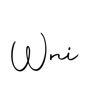 Use a signature maker to create a handwritten signature online. With this signature software, you can design (Autography-DOLnW) your own signature for name Wni. Wni signature style 10 images and pictures png