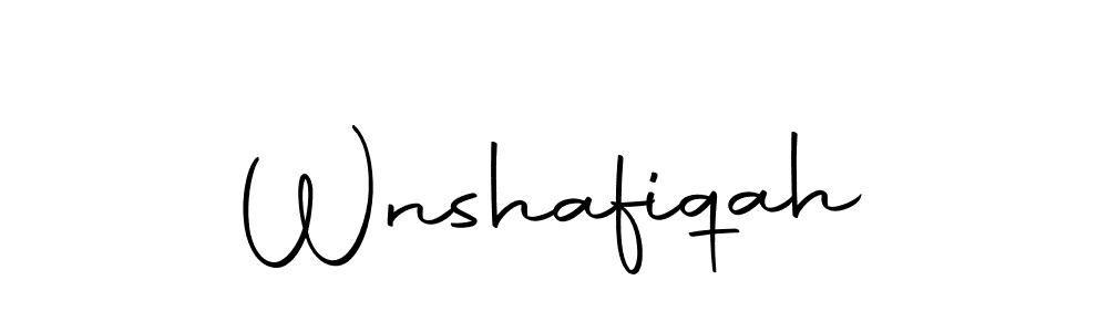 Use a signature maker to create a handwritten signature online. With this signature software, you can design (Autography-DOLnW) your own signature for name Wnshafiqah. Wnshafiqah signature style 10 images and pictures png