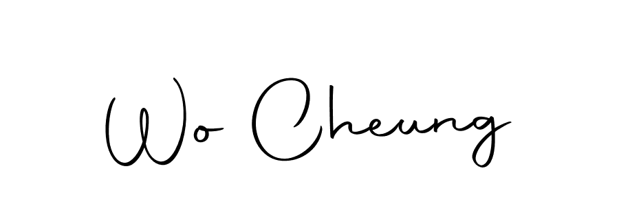 How to make Wo Cheung name signature. Use Autography-DOLnW style for creating short signs online. This is the latest handwritten sign. Wo Cheung signature style 10 images and pictures png