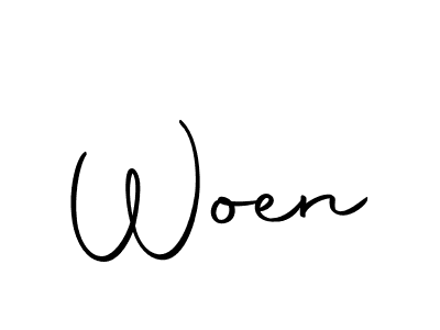 You should practise on your own different ways (Autography-DOLnW) to write your name (Woen) in signature. don't let someone else do it for you. Woen signature style 10 images and pictures png