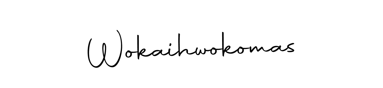 You should practise on your own different ways (Autography-DOLnW) to write your name (Wokaihwokomas) in signature. don't let someone else do it for you. Wokaihwokomas signature style 10 images and pictures png