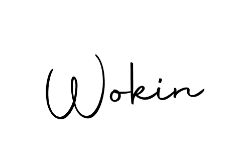 Wokin stylish signature style. Best Handwritten Sign (Autography-DOLnW) for my name. Handwritten Signature Collection Ideas for my name Wokin. Wokin signature style 10 images and pictures png