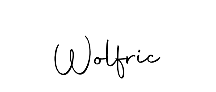 How to make Wolfric name signature. Use Autography-DOLnW style for creating short signs online. This is the latest handwritten sign. Wolfric signature style 10 images and pictures png