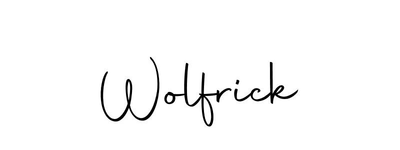 You should practise on your own different ways (Autography-DOLnW) to write your name (Wolfrick) in signature. don't let someone else do it for you. Wolfrick signature style 10 images and pictures png