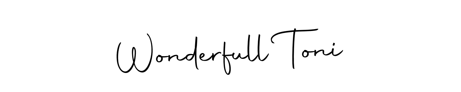 Create a beautiful signature design for name Wonderfull Toni. With this signature (Autography-DOLnW) fonts, you can make a handwritten signature for free. Wonderfull Toni signature style 10 images and pictures png