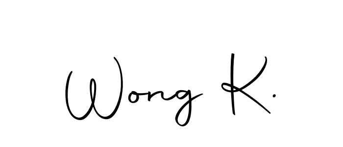 You should practise on your own different ways (Autography-DOLnW) to write your name (Wong K.) in signature. don't let someone else do it for you. Wong K. signature style 10 images and pictures png