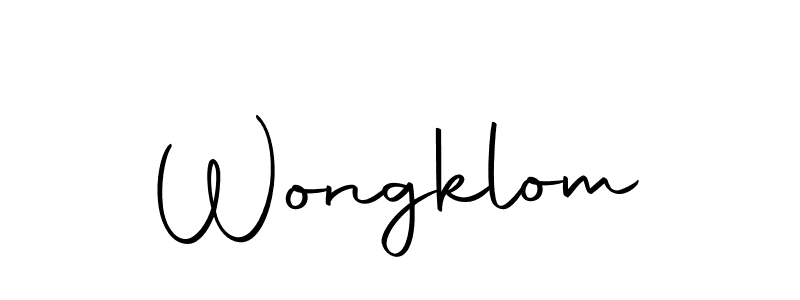 Use a signature maker to create a handwritten signature online. With this signature software, you can design (Autography-DOLnW) your own signature for name Wongklom. Wongklom signature style 10 images and pictures png