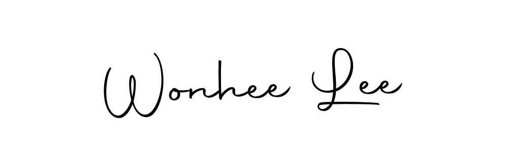 Use a signature maker to create a handwritten signature online. With this signature software, you can design (Autography-DOLnW) your own signature for name Wonhee Lee. Wonhee Lee signature style 10 images and pictures png