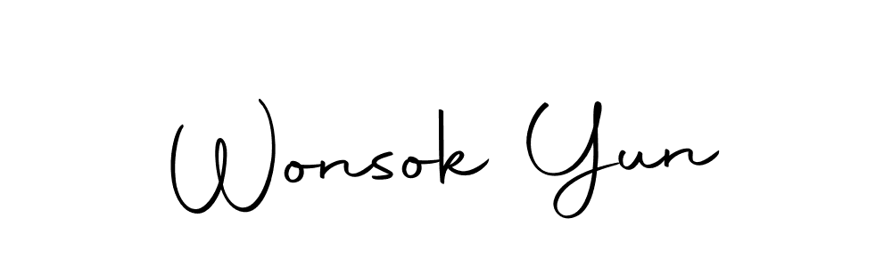 This is the best signature style for the Wonsok Yun name. Also you like these signature font (Autography-DOLnW). Mix name signature. Wonsok Yun signature style 10 images and pictures png