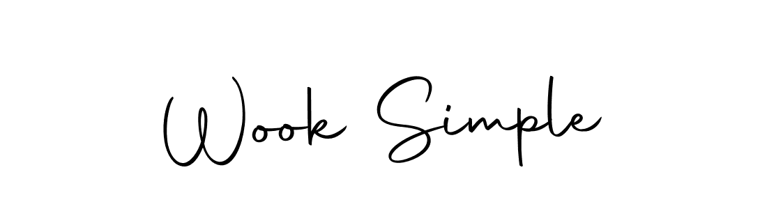 Create a beautiful signature design for name Wook Simple. With this signature (Autography-DOLnW) fonts, you can make a handwritten signature for free. Wook Simple signature style 10 images and pictures png