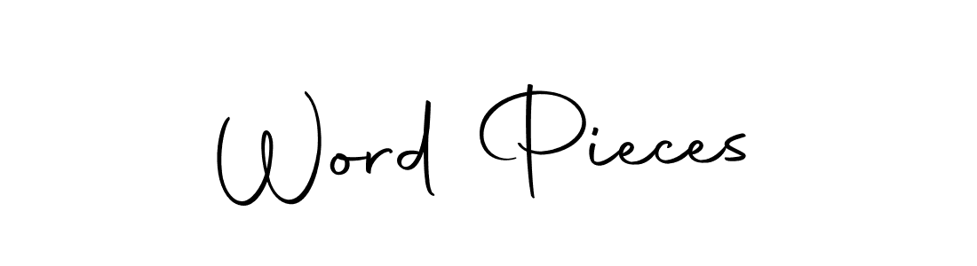 Use a signature maker to create a handwritten signature online. With this signature software, you can design (Autography-DOLnW) your own signature for name Word Pieces. Word Pieces signature style 10 images and pictures png