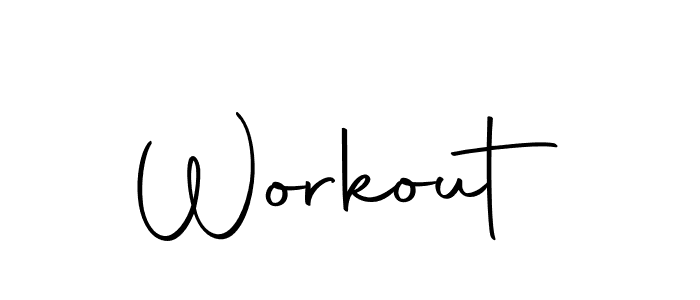 Design your own signature with our free online signature maker. With this signature software, you can create a handwritten (Autography-DOLnW) signature for name Workout. Workout signature style 10 images and pictures png