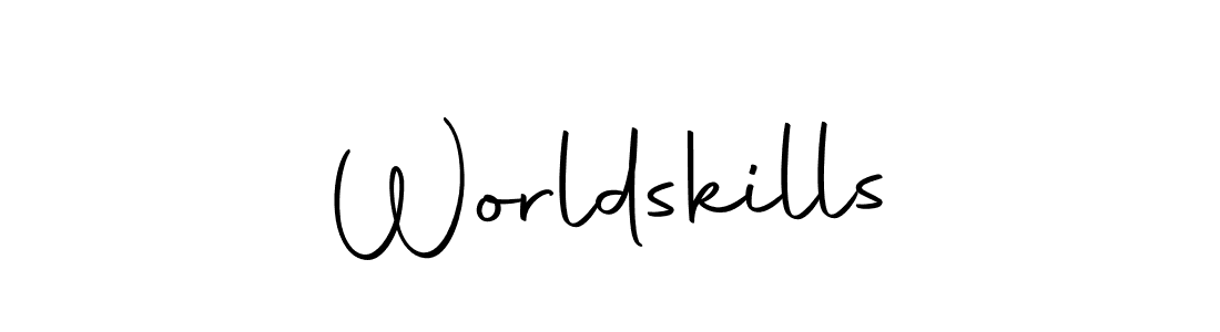 Use a signature maker to create a handwritten signature online. With this signature software, you can design (Autography-DOLnW) your own signature for name Worldskills. Worldskills signature style 10 images and pictures png