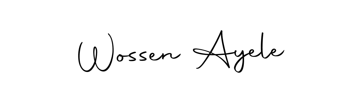 Also we have Wossen Ayele name is the best signature style. Create professional handwritten signature collection using Autography-DOLnW autograph style. Wossen Ayele signature style 10 images and pictures png
