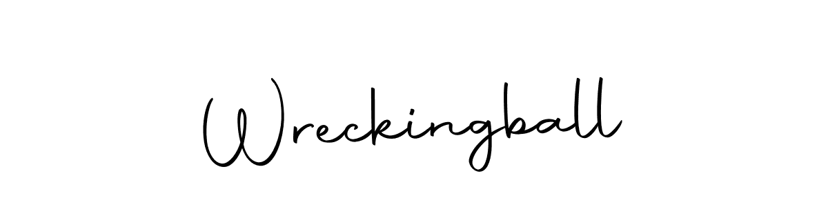 Make a beautiful signature design for name Wreckingball. With this signature (Autography-DOLnW) style, you can create a handwritten signature for free. Wreckingball signature style 10 images and pictures png