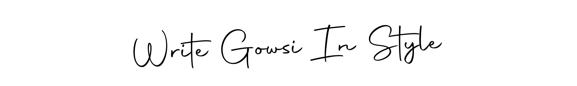 Create a beautiful signature design for name Write Gowsi In Style. With this signature (Autography-DOLnW) fonts, you can make a handwritten signature for free. Write Gowsi In Style signature style 10 images and pictures png