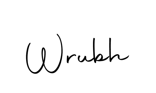 Use a signature maker to create a handwritten signature online. With this signature software, you can design (Autography-DOLnW) your own signature for name Wrubh. Wrubh signature style 10 images and pictures png