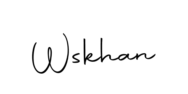 Wskhan stylish signature style. Best Handwritten Sign (Autography-DOLnW) for my name. Handwritten Signature Collection Ideas for my name Wskhan. Wskhan signature style 10 images and pictures png