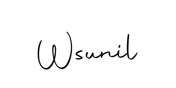 Wsunil stylish signature style. Best Handwritten Sign (Autography-DOLnW) for my name. Handwritten Signature Collection Ideas for my name Wsunil. Wsunil signature style 10 images and pictures png