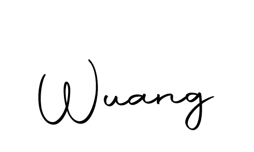 Make a beautiful signature design for name Wuang. Use this online signature maker to create a handwritten signature for free. Wuang signature style 10 images and pictures png