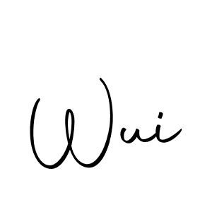 Create a beautiful signature design for name Wui. With this signature (Autography-DOLnW) fonts, you can make a handwritten signature for free. Wui signature style 10 images and pictures png