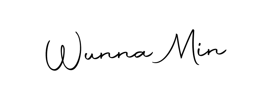 Design your own signature with our free online signature maker. With this signature software, you can create a handwritten (Autography-DOLnW) signature for name Wunna Min. Wunna Min signature style 10 images and pictures png