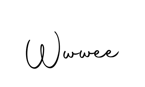 Create a beautiful signature design for name Wwwee. With this signature (Autography-DOLnW) fonts, you can make a handwritten signature for free. Wwwee signature style 10 images and pictures png