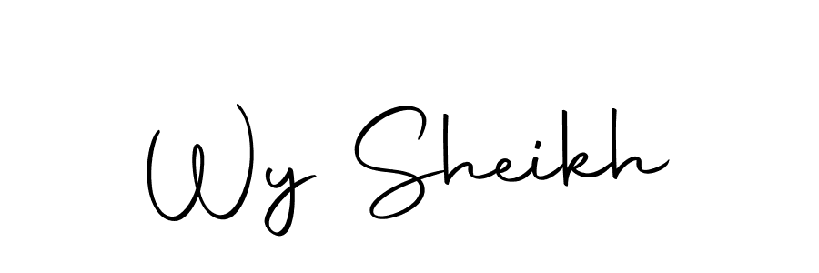 You should practise on your own different ways (Autography-DOLnW) to write your name (Wy Sheikh) in signature. don't let someone else do it for you. Wy Sheikh signature style 10 images and pictures png