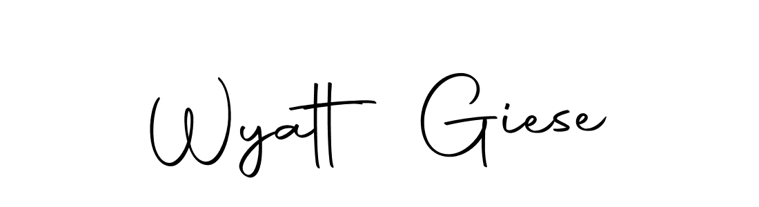 Create a beautiful signature design for name Wyatt Giese. With this signature (Autography-DOLnW) fonts, you can make a handwritten signature for free. Wyatt Giese signature style 10 images and pictures png