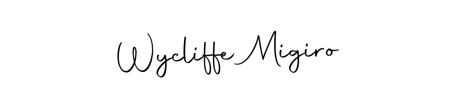 Also we have Wycliffe Migiro name is the best signature style. Create professional handwritten signature collection using Autography-DOLnW autograph style. Wycliffe Migiro signature style 10 images and pictures png