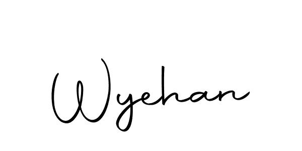 Design your own signature with our free online signature maker. With this signature software, you can create a handwritten (Autography-DOLnW) signature for name Wyehan. Wyehan signature style 10 images and pictures png