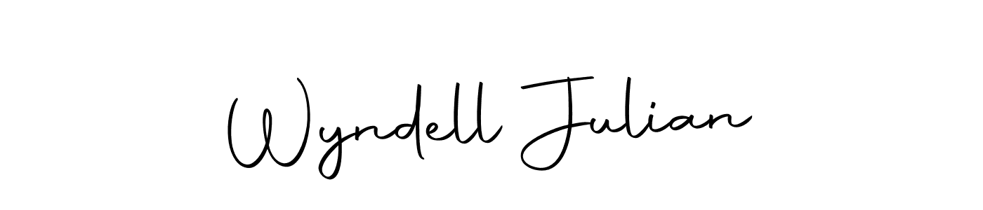 The best way (Autography-DOLnW) to make a short signature is to pick only two or three words in your name. The name Wyndell Julian include a total of six letters. For converting this name. Wyndell Julian signature style 10 images and pictures png