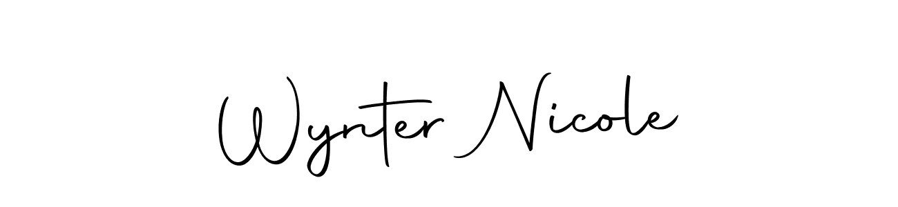 Similarly Autography-DOLnW is the best handwritten signature design. Signature creator online .You can use it as an online autograph creator for name Wynter Nicole. Wynter Nicole signature style 10 images and pictures png