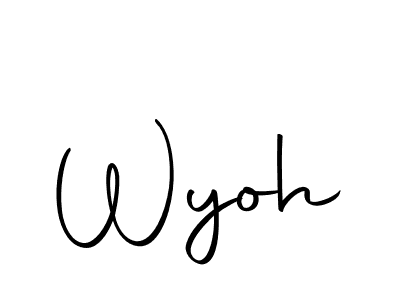 Make a beautiful signature design for name Wyoh. With this signature (Autography-DOLnW) style, you can create a handwritten signature for free. Wyoh signature style 10 images and pictures png