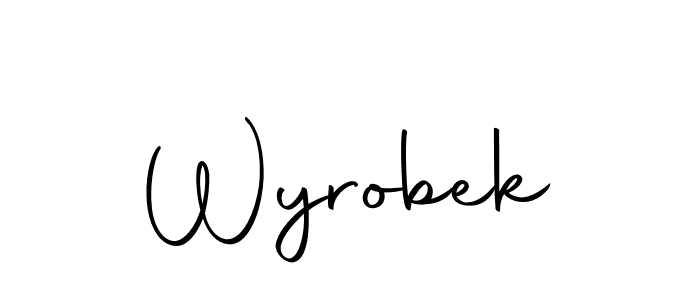 Wyrobek stylish signature style. Best Handwritten Sign (Autography-DOLnW) for my name. Handwritten Signature Collection Ideas for my name Wyrobek. Wyrobek signature style 10 images and pictures png