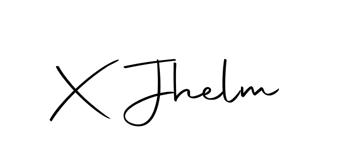 Use a signature maker to create a handwritten signature online. With this signature software, you can design (Autography-DOLnW) your own signature for name X Jhelm. X Jhelm signature style 10 images and pictures png
