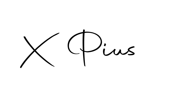 Also we have X Pius name is the best signature style. Create professional handwritten signature collection using Autography-DOLnW autograph style. X Pius signature style 10 images and pictures png