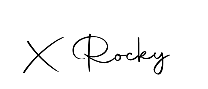 Make a beautiful signature design for name X Rocky. With this signature (Autography-DOLnW) style, you can create a handwritten signature for free. X Rocky signature style 10 images and pictures png