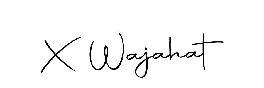 Make a beautiful signature design for name X Wajahat. Use this online signature maker to create a handwritten signature for free. X Wajahat signature style 10 images and pictures png