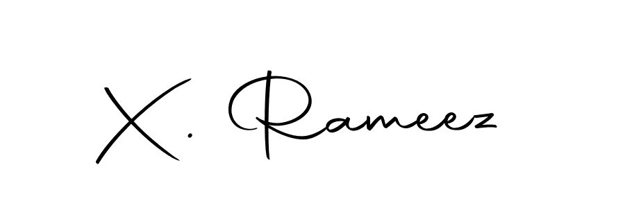 You should practise on your own different ways (Autography-DOLnW) to write your name (X. Rameez) in signature. don't let someone else do it for you. X. Rameez signature style 10 images and pictures png