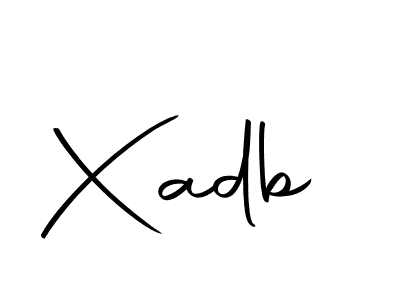 Make a beautiful signature design for name Xadb. With this signature (Autography-DOLnW) style, you can create a handwritten signature for free. Xadb signature style 10 images and pictures png