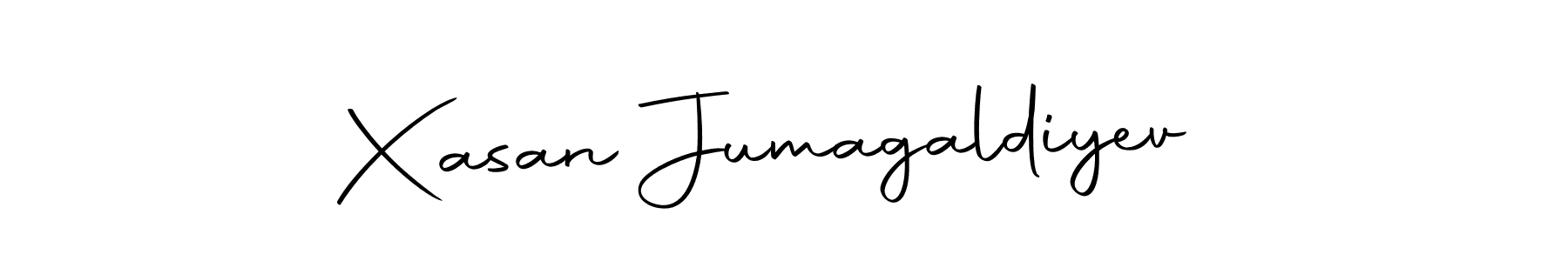 Create a beautiful signature design for name Xasan Jumagaldiyev. With this signature (Autography-DOLnW) fonts, you can make a handwritten signature for free. Xasan Jumagaldiyev signature style 10 images and pictures png