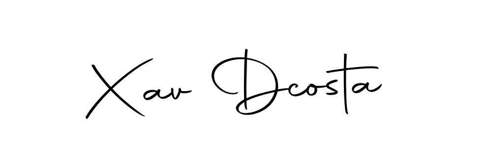 How to make Xav Dcosta name signature. Use Autography-DOLnW style for creating short signs online. This is the latest handwritten sign. Xav Dcosta signature style 10 images and pictures png