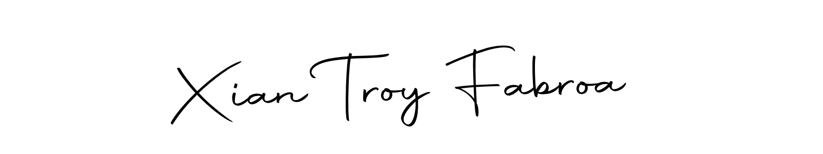 Xian Troy Fabroa stylish signature style. Best Handwritten Sign (Autography-DOLnW) for my name. Handwritten Signature Collection Ideas for my name Xian Troy Fabroa. Xian Troy Fabroa signature style 10 images and pictures png